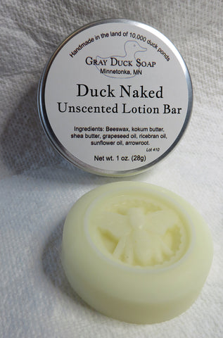 Duck Naked Unscented Lotion Bar